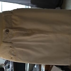 Ladies white denim skirt